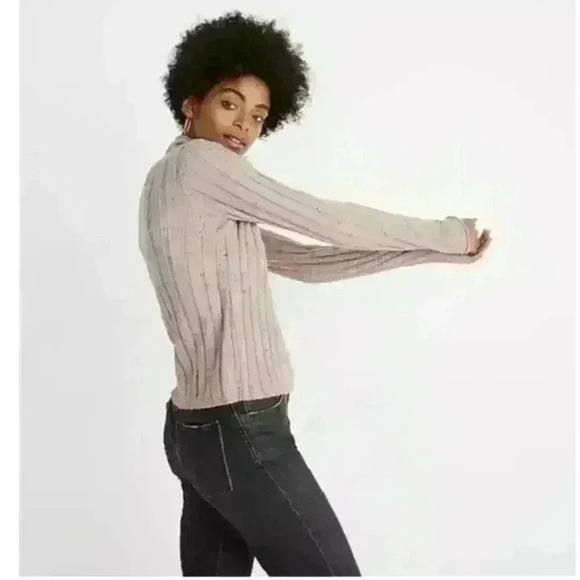 Madewell PINKISH BEIGE Donegal Evercrest Turtleneck Sweater Women's Small - Picture 9 of 12